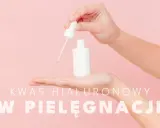 Dłonie trzymają buteleczkę z pipetką, z której kapie serum. Kwas hialuronowy w pielęgnacji skóry.
