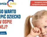 Dziewczynka z ospą wietrzną. Kampania informacyjna o szczepionce na ospę, podkreślająca jej znaczenie dla zdrowia dziecka.