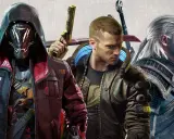 Trzech bohaterów z gier CD Projekt RED: V z Cyberpunk 2077, Geralt z Wiedźmina i postać z nadchodzącej gry. Duma polskich gier.