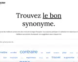 Le Bon Synonyme, un site pour trouver le bon synonyme. Une initiative pour enrichir le vocabulaire français.
