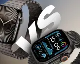 Två Apple Watch, varav den ena visar en stiliserad urtavla och den andra den nyaste med detaljerad data.