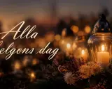 Ljusa gravljus och blommor lyser upp mörkret. En stilla hyllning till alla helgons dag, allhelgonadagen, med värmande sken.