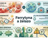 Ferrytyna co to? Wykresy pokazują, jak ferrytyna magazynuje żelazo, jego dzienne wahania i długoterminowy stan.