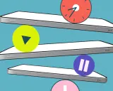 Trois téléphones empilés, symbolisant comment arrêter les écrans. Icônes de lecture, pause et horloge.