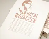 Okładka książki z portretem Rafała Wojaczka i jego nazwiskiem. Tekst informuje o zbiorze jego wierszy.