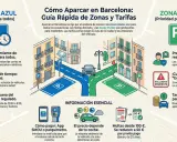 Guía de pago zona azul Barcelona: aparcamiento para todos, ideal para estancias cortas. Límite 1-2h. Gratis fuera horario regulado.