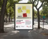 Un frigorifero con appunti: "Sostenere una causa importante per me e per gli altri", "Far parte di un'associazione che si occupa di salute", "Farmi portavoce della prevenzione oncologica". Il significato è "non ti curar di loro ma guarda e passa", ma c...