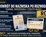Powrót do nazwiska po rozwodzie: masz rok na oświadczenie w USC. Procedura, terminy i częste błędy.
