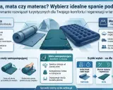 Jak działa mata samopompująca: odkręć zawór, poczekaj, zwiń od strony przeciwnej do wentyla, usuwając powietrze. Idealna na wyprawy.