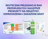 Produkty do pielęgnacji ran przewlekłych, w tym na odleżyny, owrzodzenia i zakażone rany: Paraffinet, BactiGras, Atrauman Ag, Pinol, Hydrosorb Gel, HydroTac.