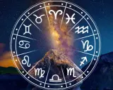 Gwiazdy nad górą tworzą magiczny krąg zodiaku. To jak kosmiczny plan, który może zawierać wskazówki dla każdego, kto szuka swojej drogi. Lilith kosmogram w centrum symbolizuje tajemnicę i siłę.