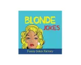 Ilustracja w stylu pop-art z blondynką i napisem "BLONDE JOKES".