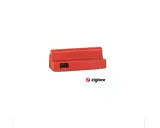 Röd Yale Doorman Zigbee-modul med sex stift.