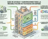 Guía de ayudas para rehabilitación de fachadas: desgravación renta eficiencia energética, subvenciones, fondos NextGenerationEU y financiación ICO.