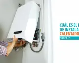 Técnico instala un calentador estanco. ¿Se puede instalar un calentador estanco en el exterior? Descubre el precio en suner.es.