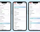 Ekran iPhone'a z ustawieniami. Widać opcję "Carrier Lock", która informuje o blokadzie simlock.