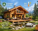 Magnifique chalet madrier, écologique, bien isolé, sur mesure et tout confort, niché dans un paysage de montagne verdoyant.