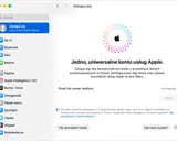 Ekran logowania do iCloud. Wpisz email lub numer telefonu, aby utworzyć nowe konto Apple i korzystać z usług chmury.