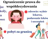 Ograniczenie praw rodzicielskich dotyczy edukacji, zdrowia i pobytu za granicą. Ilustracja pokazuje te obszary.