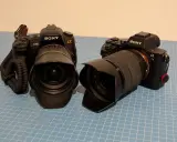 Confronto tra Sony a7ii e a7iii: due fotocamere Sony affiancate, una più vecchia (a350) e una più recente (a7ii).