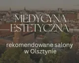 Widok z lotu ptaka na zamek i miasto z napisem "Medycyna Estetyczna".