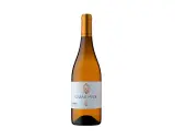 Botella de vino blanco Casar d'Vide, con etiqueta blanca y dorada, sobre fondo blanco.