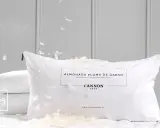Almohadas de plumas son malas. Plumas flotan por todas partes, cubriendo la almohada Cannon Home.