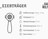 Siebträger-Diagramm mit feinem Mahlgrad. Wenn der Kaffee zu sauer schmeckt, könnte der Mahlgrad angepasst werden.