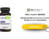 Butelka suplementu diety "Trans Resweratrol" marki Supp Life.