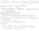 Cechy stylu biblijnego: wysoki ton, złożone wypowiedzenia, inwersja, paralelizm, wyliczenia, epitety.