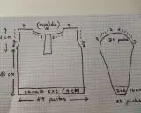 Patrón para jerseys de bebé hechos a mano paso a paso. Incluye medidas y puntos para espalda y manga.
