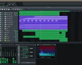 Interface de LMMS, un logiciel de création musicale, montrant la piste d'édition, les instruments et l'analyseur de spectre. Le meilleur logiciel musique gratuit pour vos créations.