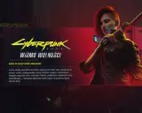 Cyberpunk 2077: Widmo wolności. Kobieta z bronią w futurystycznym świecie, gotowa na przygodę.