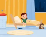 Trauriges Mädchen sitzt auf dem Bett. Sie hat Angst, dass das Kind nachts nicht trocken bleibt. Ein Teddybär sitzt daneben.