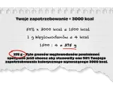 Obliczenia pokazują, że 375 g węglowodanów to 50% zapotrzebowania 3000 kcal.