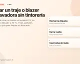 Guía para lavar un traje o blazer en lavadora sin tintorería. Aprende a cuidar tu ropa delicada.