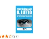 Copertina di un libro intitolato "Come elaborare il lutto", con un occhio che piange. Offre un sostegno emotivo per accettare la perdita.