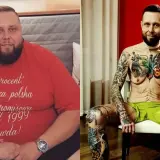 Przed i po: big boy ile schudł. Widoczna ogromna metamorfoza, mężczyzna zrzucił wiele kilogramów, prezentując swoje tatuaże.