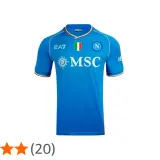 Niebieska koszulka Napoli z logo MSC i herbem Włoch. Idealna dla każdego fana!