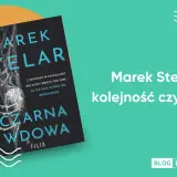 Okładka książki "Czarna wdowa" Marka Stelara. Na okładce pająk w sieci, sugerujący mroczną fabułę.