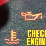 Czerwona kontrolka oleju miga, a obok świeci się "CHECK ENGINE". Czas sprawdzić poziom oleju i silnik!