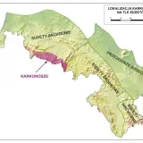 Mapa pokazuje, gdzie są Karkonosze, jako część Sudetów Zachodnich.
