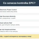 Kontrolka EPC w Skodzie oznacza Electronic Power Control. Zapala się, gdy komputer wykryje usterkę, sygnalizując błąd i potencjalnie tryb awaryjny.