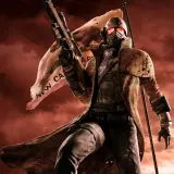 Żołnierz w masce i płaszczu z flagą New California Republic. Szukasz fallout new vegas kody?