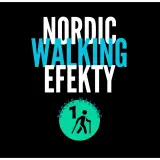 Nordic walking efekty po miesiącu: zobacz, jak poprawić kondycję i sylwetkę. Ikona osoby z kijkami i cyfra 1.