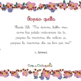 Poesia per la festa della mamma: "Proprio quella". Lili chiede al babbo come ha indovinato la mamma perfetta per lei.
