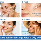 Un protocole soin visage peau grasse : nettoyage doux, sérum traitant, hydratation légère et protection solaire quotidienne pour une peau nette.