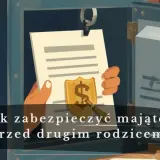 Dłoń trzyma dokument z symbolem dolara, wkładając go do sejfu. To może być umowa użytkowania chroniąca majątek.