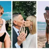 Krzysztof Ibisz żona na ślubnym kobiercu i na plaży. Uśmiechnięta, w bikini i z mężem.