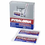 Opakowanie Pyralginy dla psa, 6 saszetek po 500 mg. Informacje o dawkowaniu na opakowaniu.